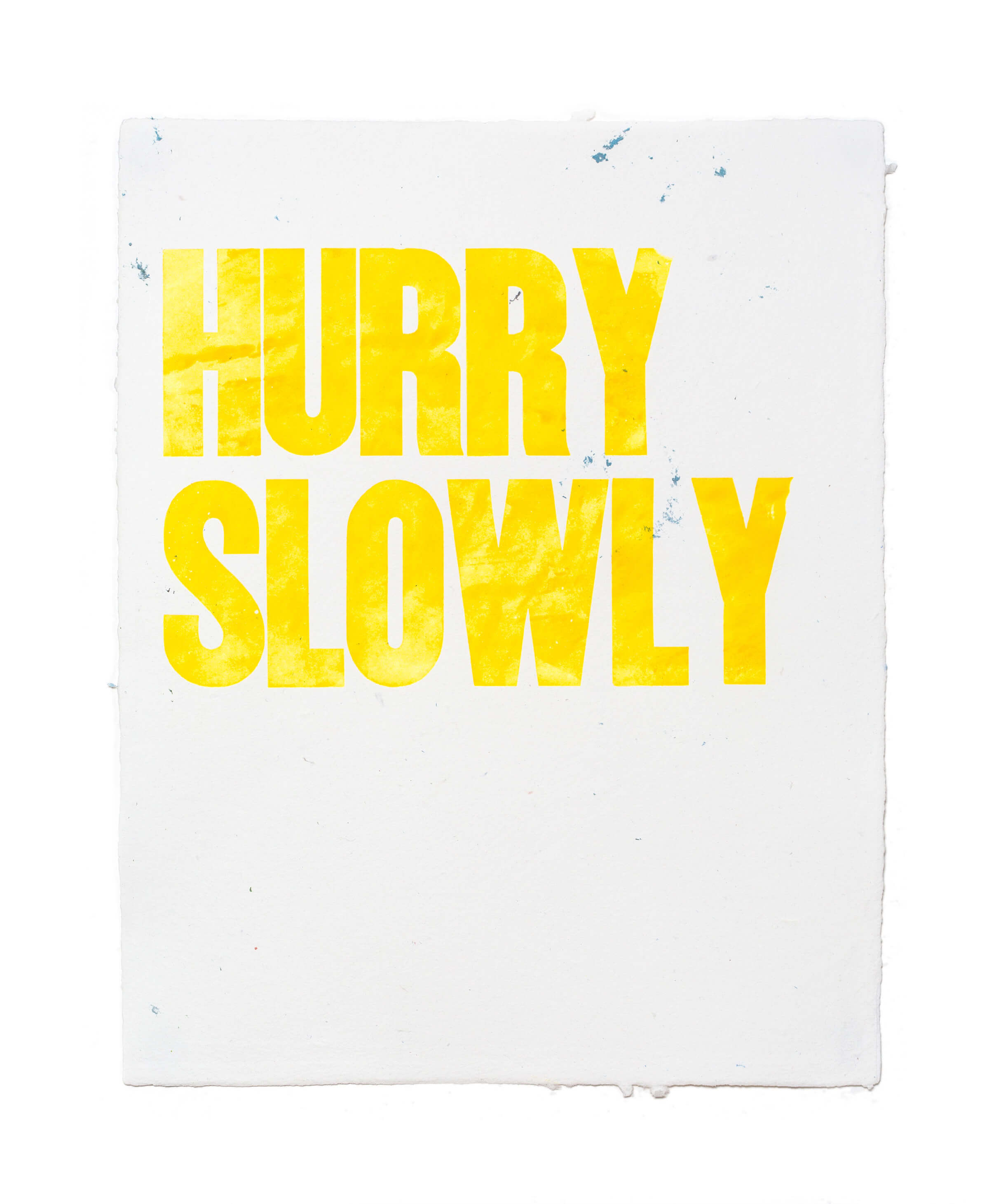 Hurry Slowly Letterpress by Emily Duong