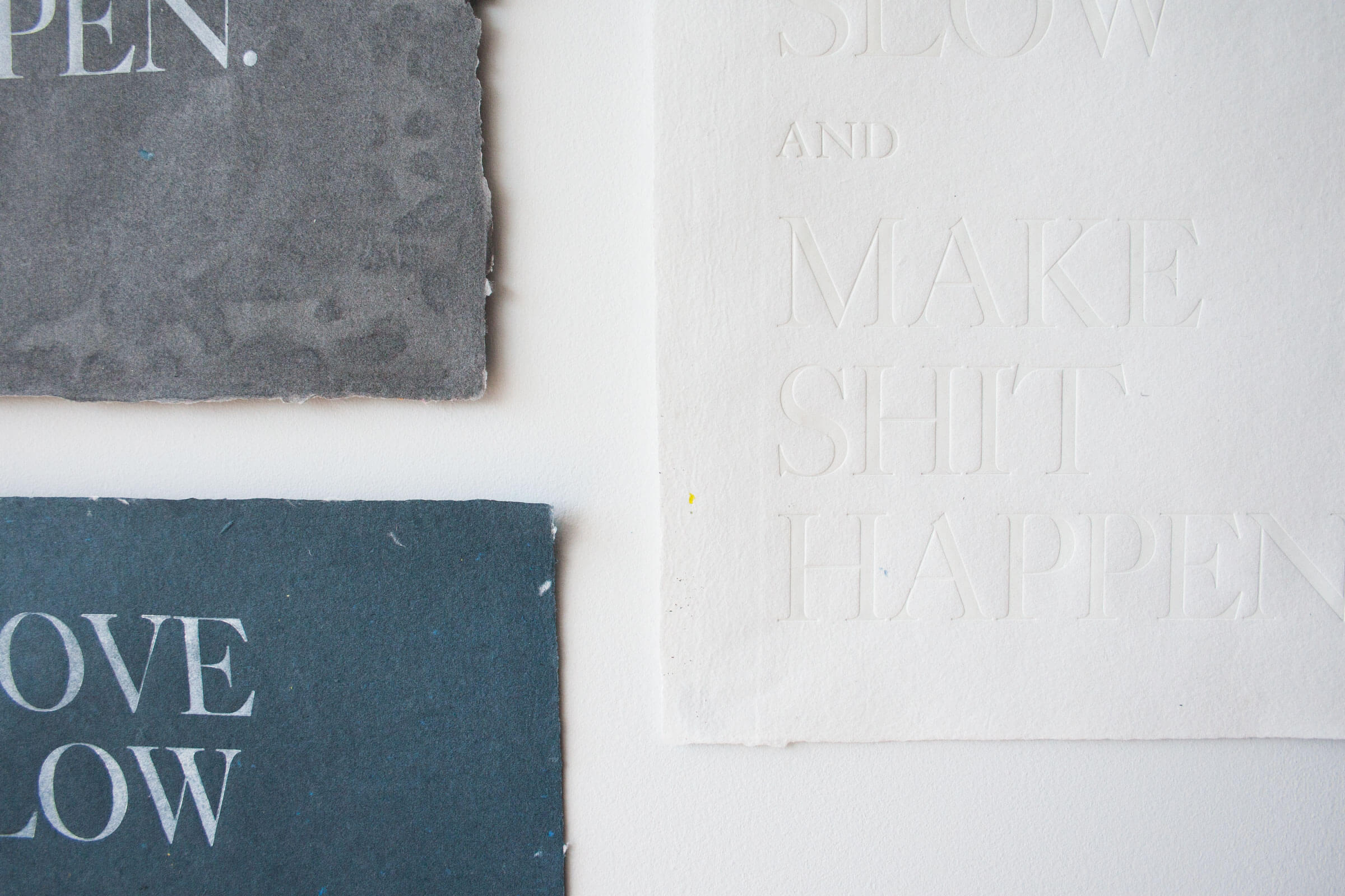 Move Slow - Letterpress & Handmade Paper by Emily ! Duong